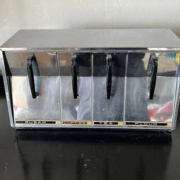 Vintage VERY RARE Sugar, Coffee, Tea, and Flower Lincoln Beauty Canister - Picture 1 of 16